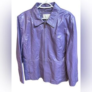 Worthington Women’s Purple Leather Jacket XL